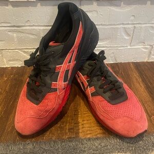 Men’s Red and Black ASICS Athletic Sneakers Size 12